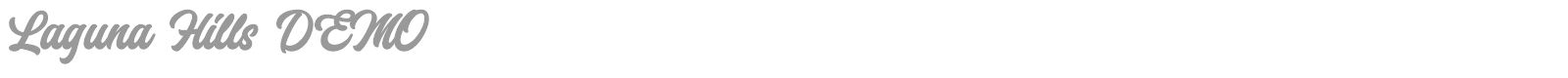 Laguna Hills font preview